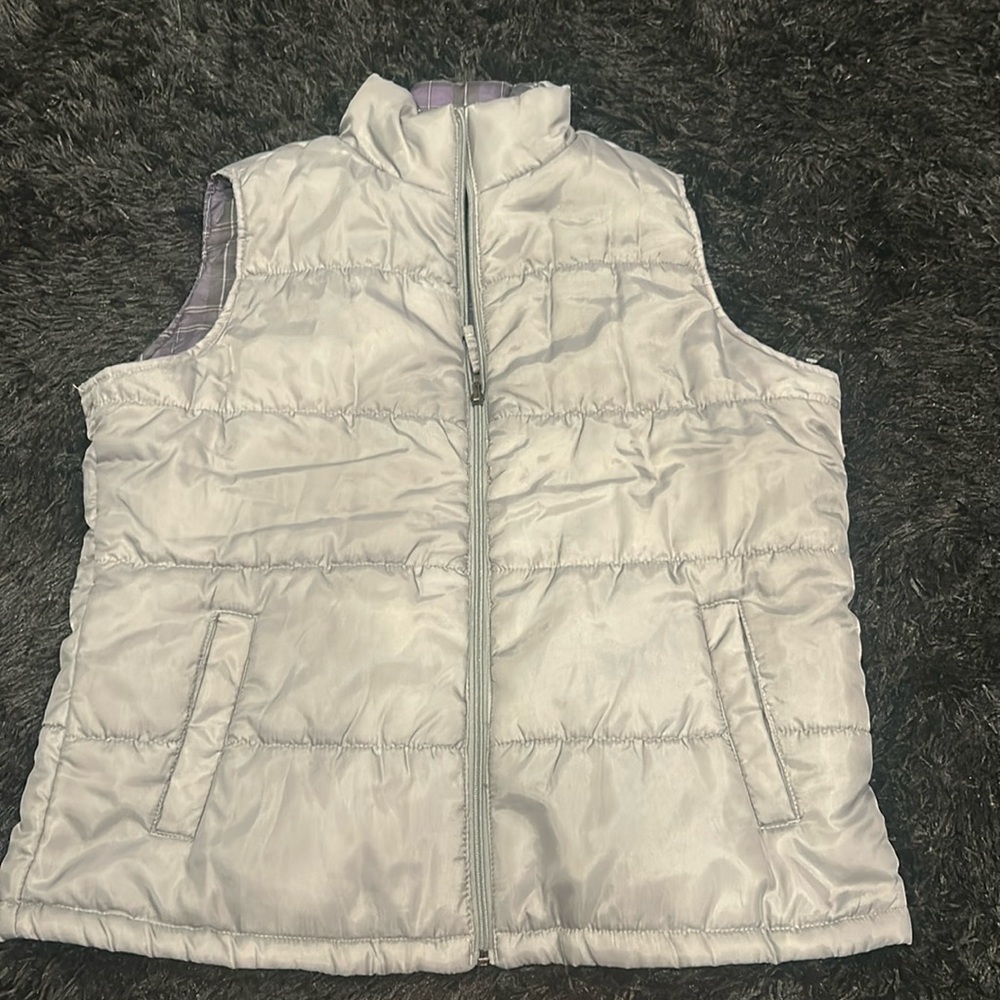 Grey with purple plain vest